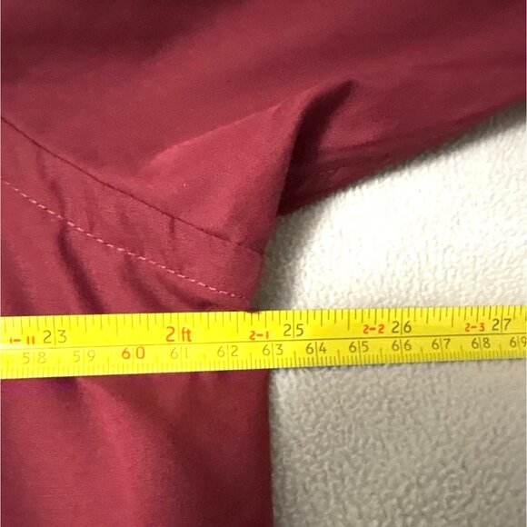 Croft & Barrow Mens Long Sleeve Button-Up Shirt L 16 1/2-17 32/33 Red Cotton Ble - Picture 6 of 7